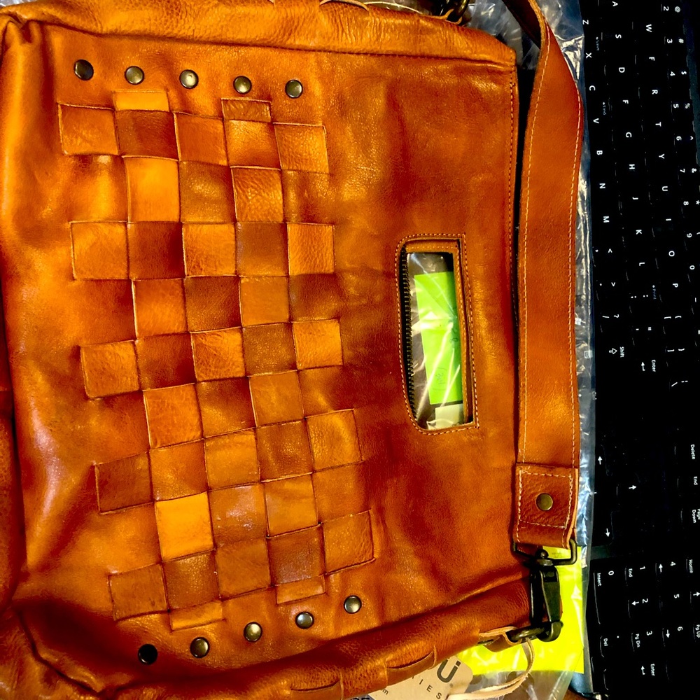 Bed|Stu Women's Orchid Leather Bag (Cognac Dip Dye)